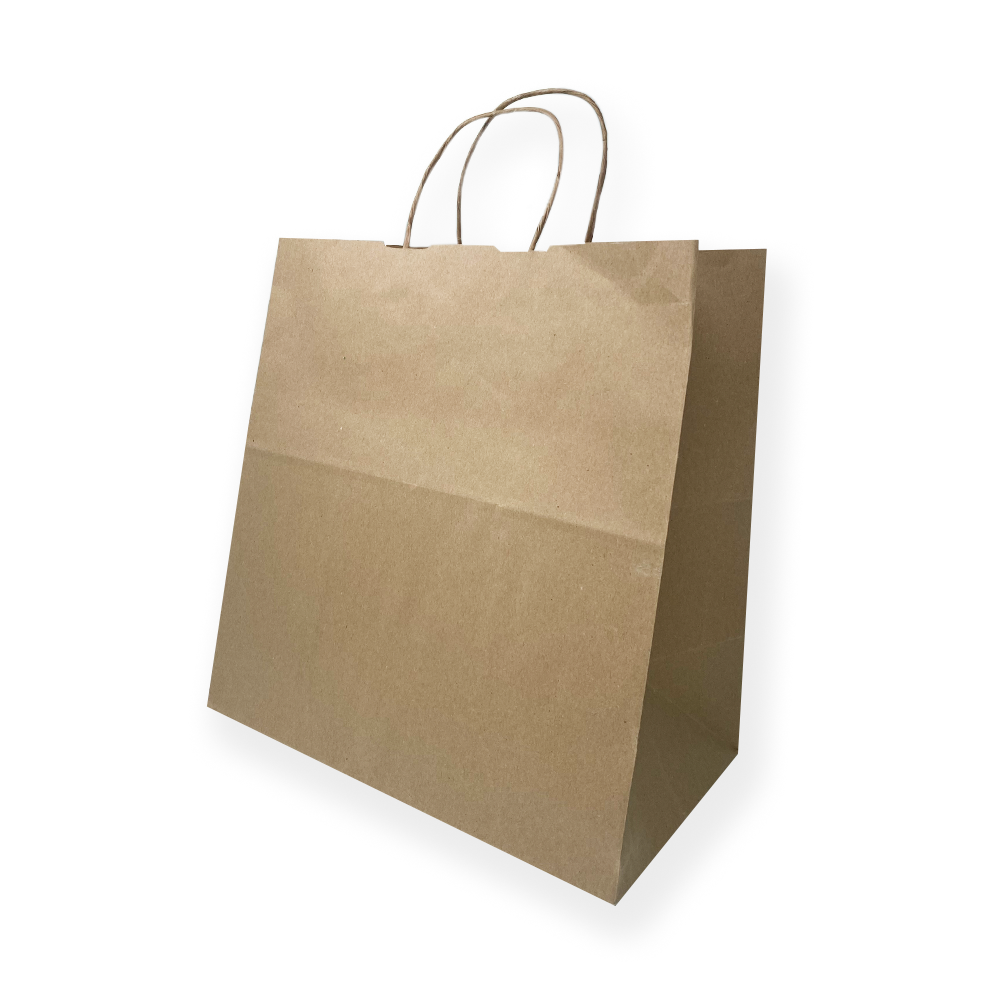Shopper in kraft a base larga