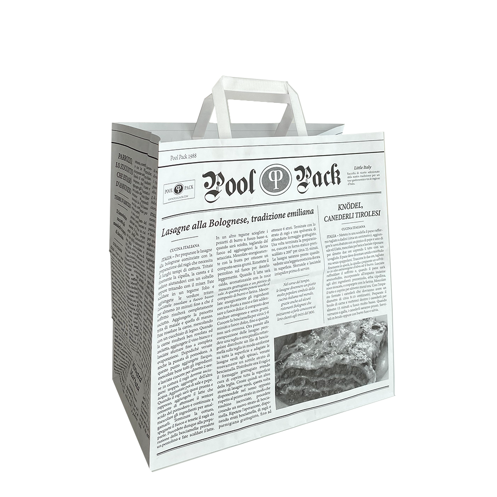 shopper kraft 28+16x30_stampa giornale_maniglia piatta