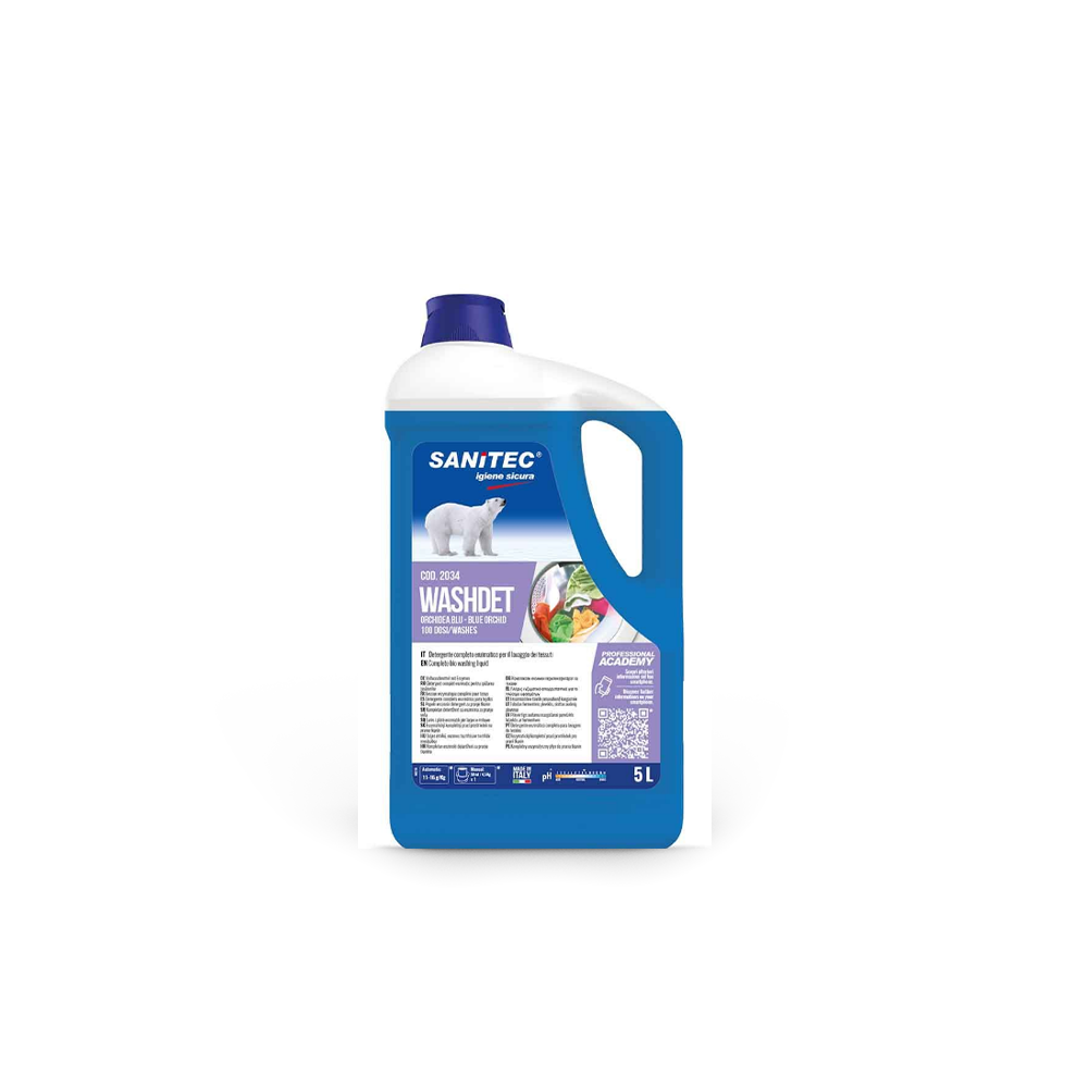 DE140 DETERS.LIQ.LAVATRICE ORCHIDEA BLU.KG.5  con enzimi e antibatterico