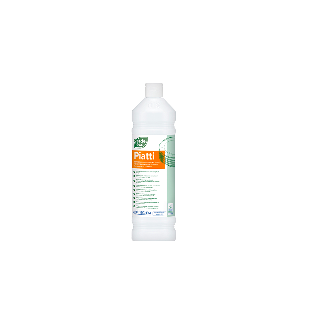 DE620 VERDE ECO PIATTI lt.1 deterg. stoviglie manuale ECOLABEL