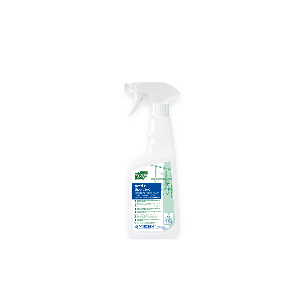 DM085 VERDE ECO VETRI E SPOLVERO ml.750 detergente ECOLABEL
