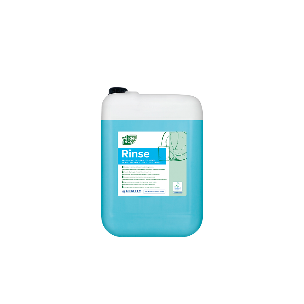 LA082 VERDE ECO RINSE BRILLANTANTE kg.10 acque qualsiasi durezza ECOLABEL